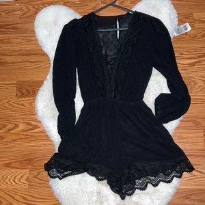 Express Black long sleeve romper